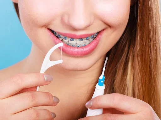 Orthodontic patient practicing daily smile care